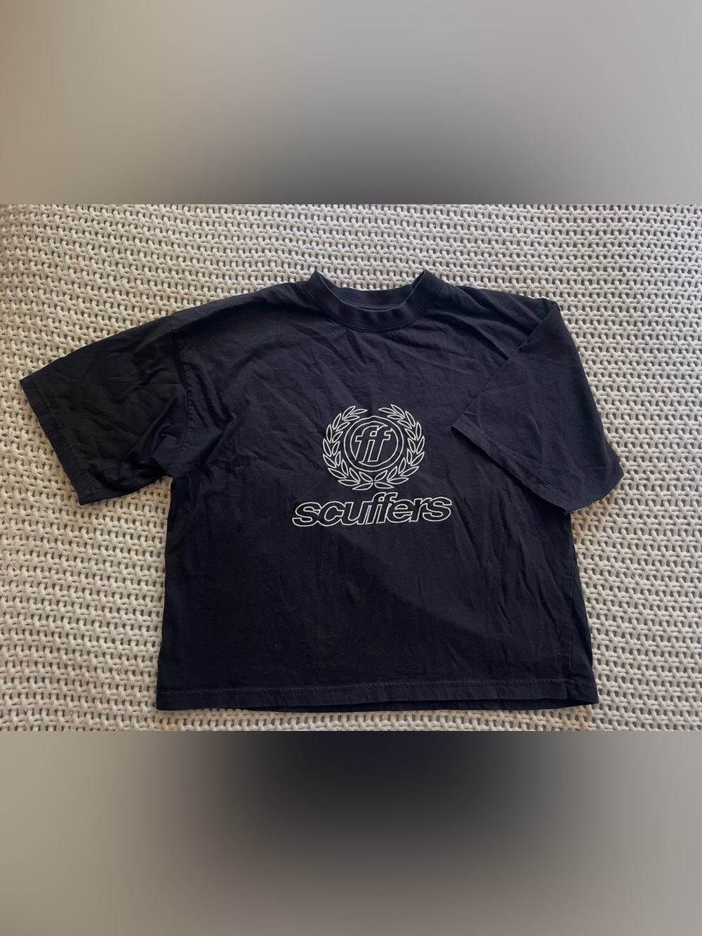 Scuffers Black T-Shirt With White Logo Size M